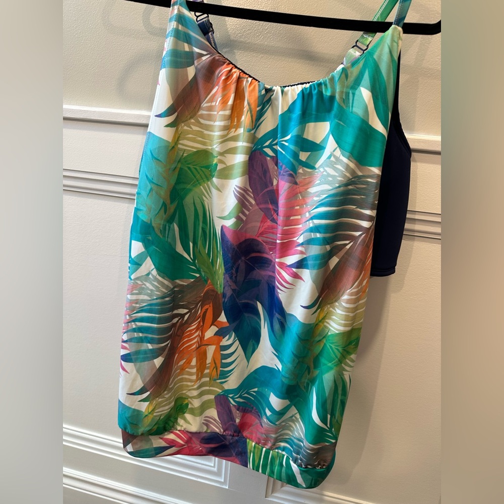🌞LB Swim by Cacique 2piece SZ 26 Tropical Tankini Swimsuit